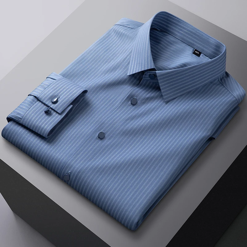 bamboo fiber elastic plaid casual long sleeve shirts for men slim fit formal shirt soft easy care fashion korean office clothes bamboo fiber elastic plaid casual long sleeve shirts for men slim fit formal shirt soft easy care fashion korean office clothes