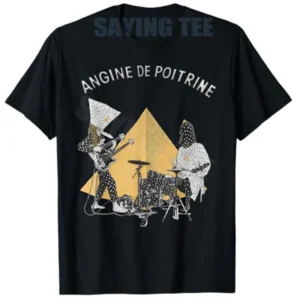 angine de poitrine band vintage music t shirt y2k streetwear punk fun rock graphic saying tee vintage women men clothing novelty